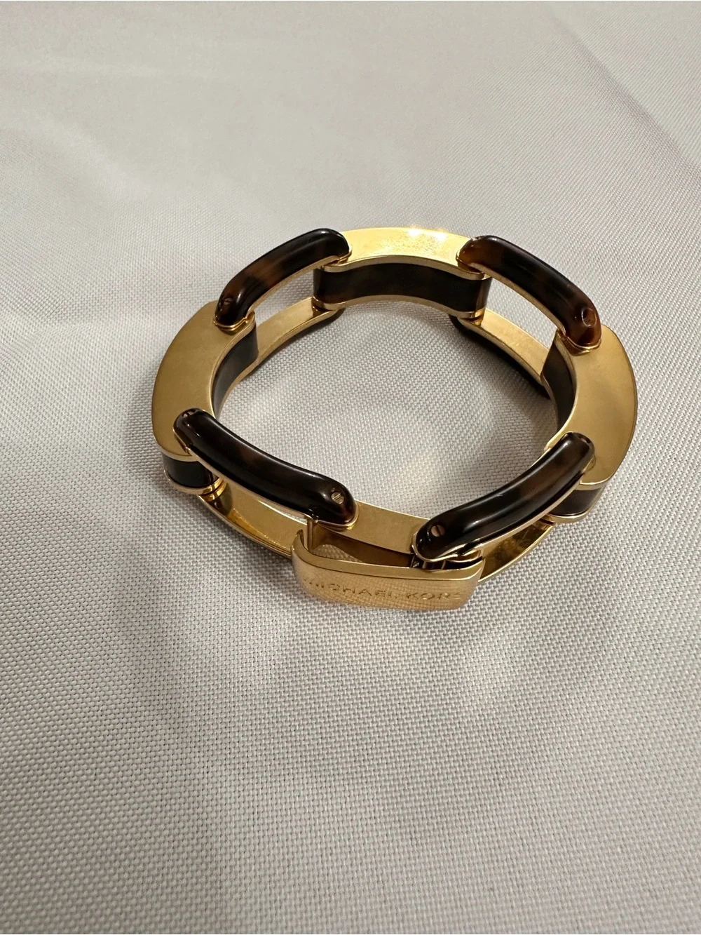 Michael Kors Gold and Tortoise Link Bracelet